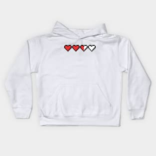 two and a Half Pixel Hearts Remaining Kids Hoodie